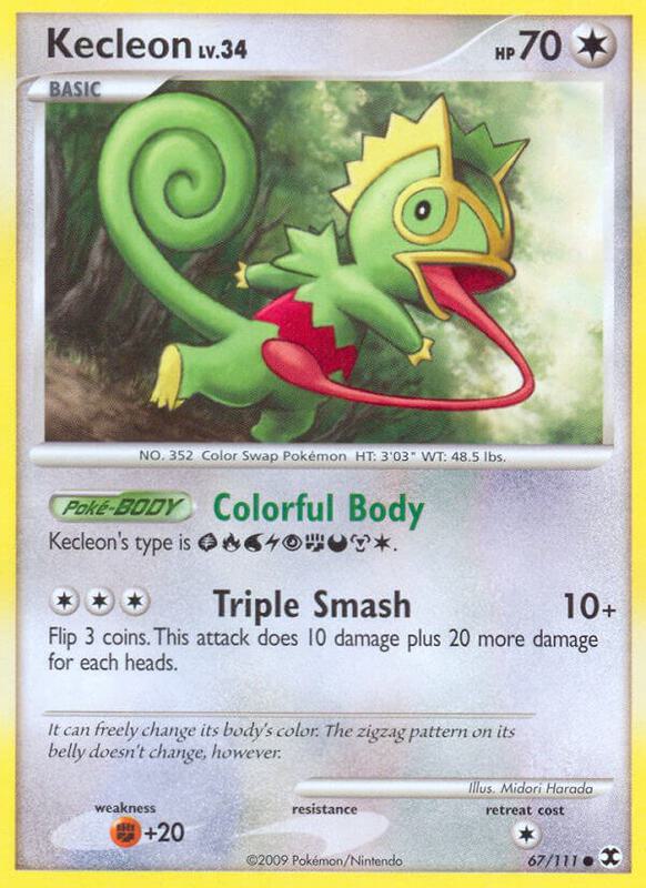 Kecleon Pokemon card from Rising Rivals