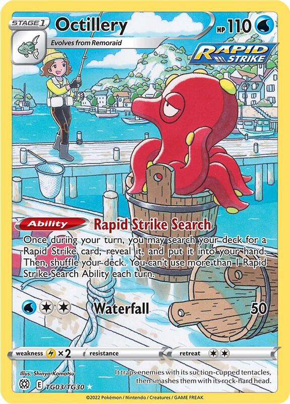 Octillery Pokemon card from SWSH09: Brilliant Stars Trainer Gallery