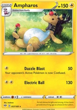 Ampharos Pokemon card from Darkness Ablaze