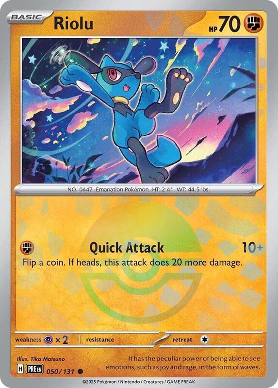 Riolu (Poke Ball Pattern) Pokemon card from SV: Prismatic Evolutions