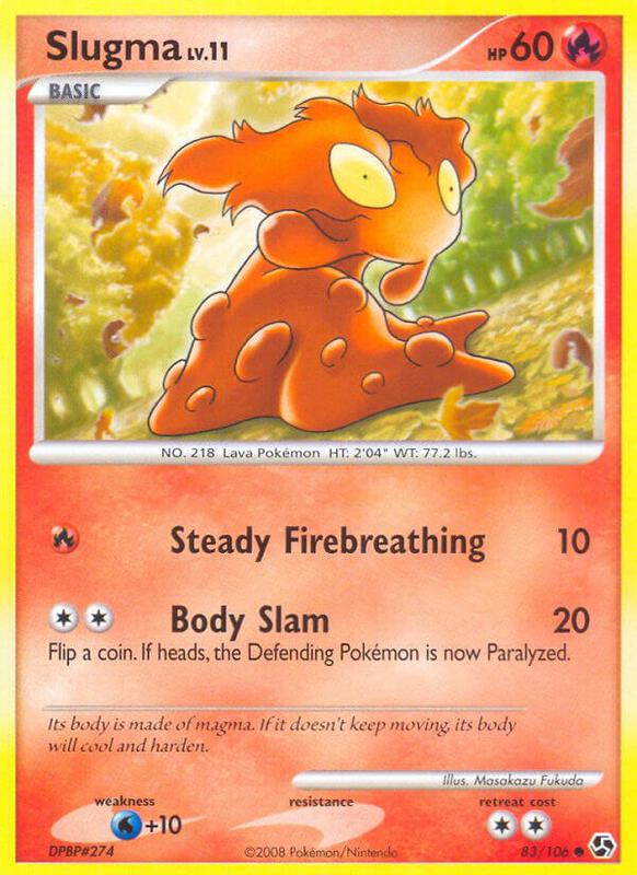 Slugma Pokemon card from Great Encounters