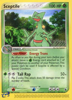 Sceptile Pokemon card from EX Ruby Sapphire