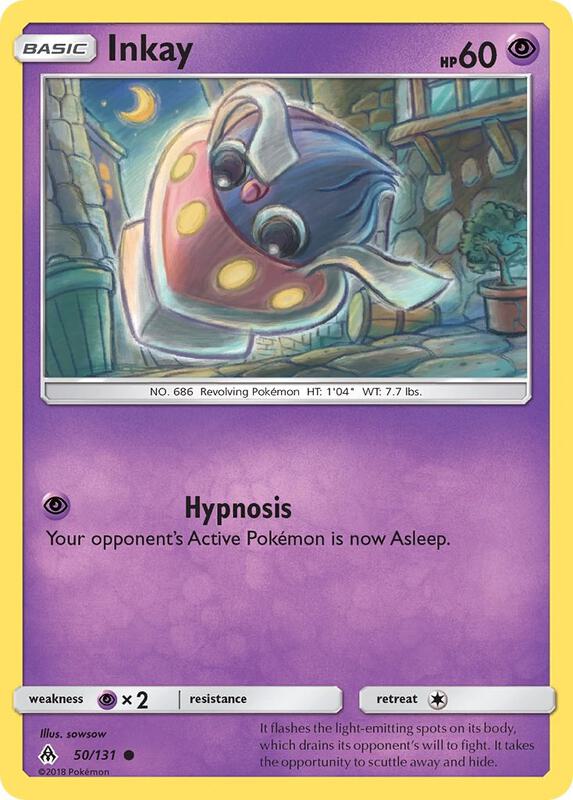 Inkay Pokemon card from SM - Forbidden Light
