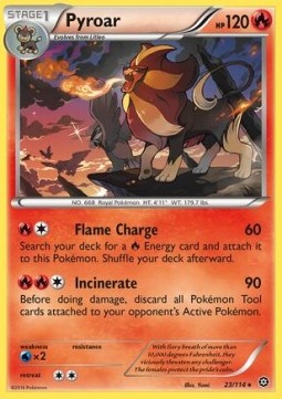 Pyroar Pokemon card from Steam Siege