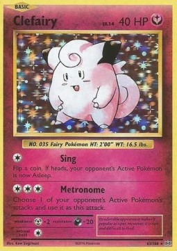 Clefairy Pokemon card from Evolutions