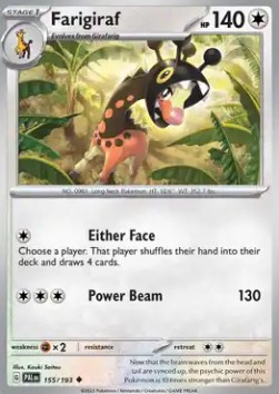 Farigiraf Pokemon card from Paldea Evolved