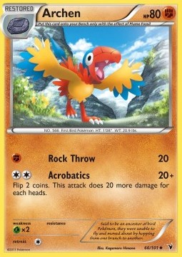 Archen Pokemon card from Noble Victories