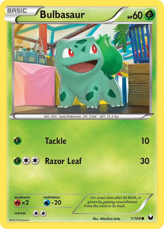 Bulbasaur Pokemon card from Dark Explorers