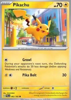 Pikachu Pokemon card from Paldea Evolved