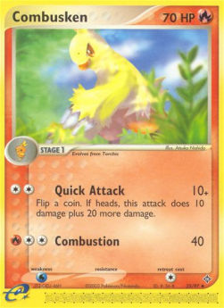 Combusken Pokemon card from EX Dragon
