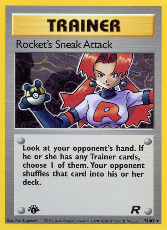 Rocket's Sneak Attack (72) Pokemon card from Team Rocket