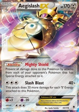 Aegislash EX Pokemon card from Phantom Forces