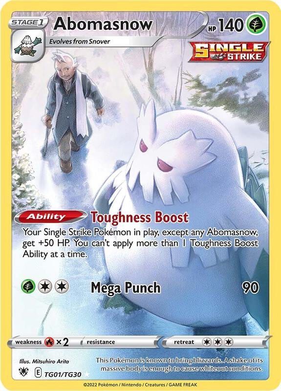 Abomasnow Pokemon card from SWSH10: Astral Radiance Trainer Gallery