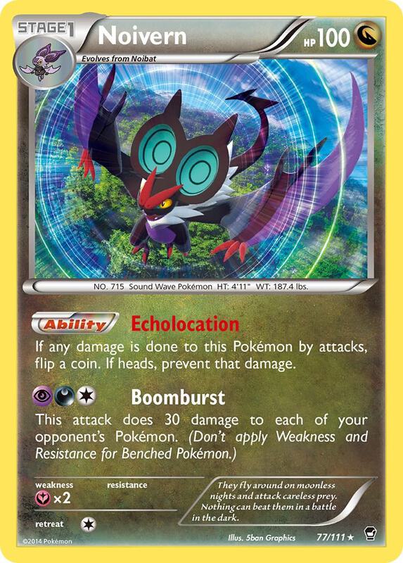 Noivern Pokemon card from XY - Furious Fists