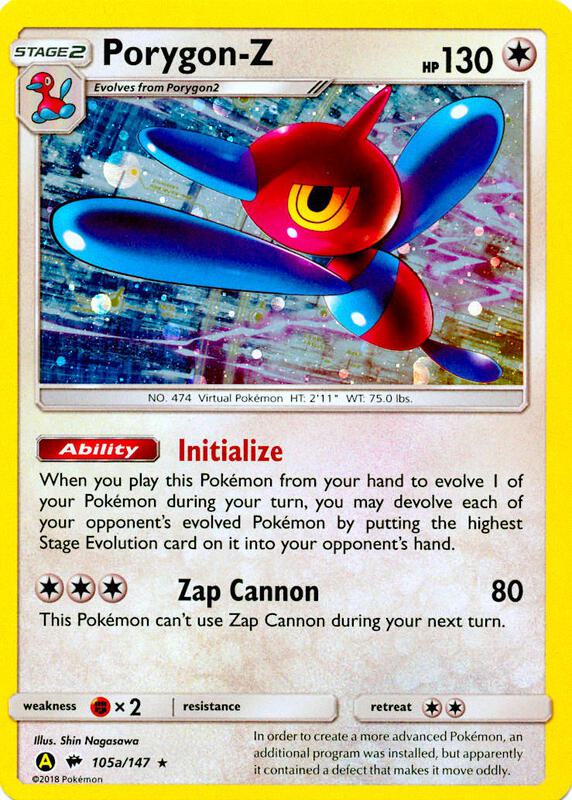 Porygon-Z - 105a/147 Pokemon card from Alternate Art Promos