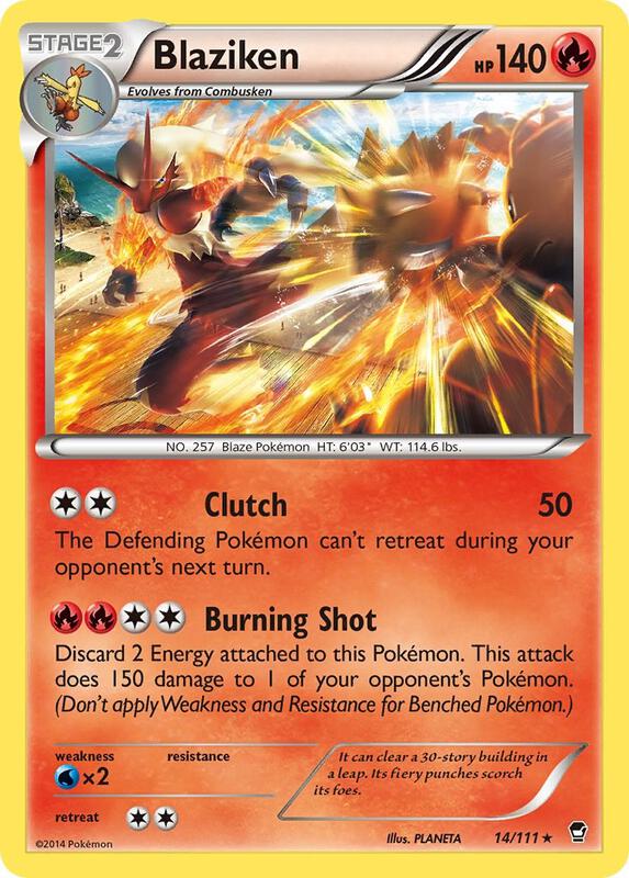 Blaziken Pokemon card from XY - Furious Fists