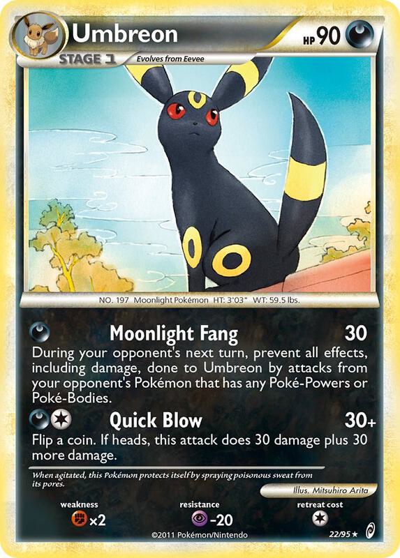 Umbreon Pokemon card from Call of Legends