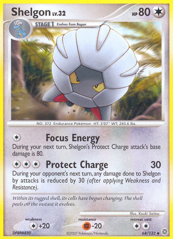 Shelgon Pokemon card from Secret Wonders