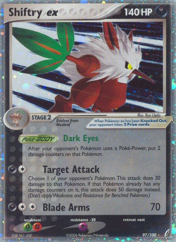 Shiftry ex Pokemon card from Crystal Guardians
