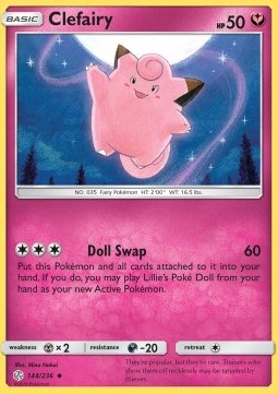 Clefairy (Holo) Pokemon card from Cosmic Eclipse