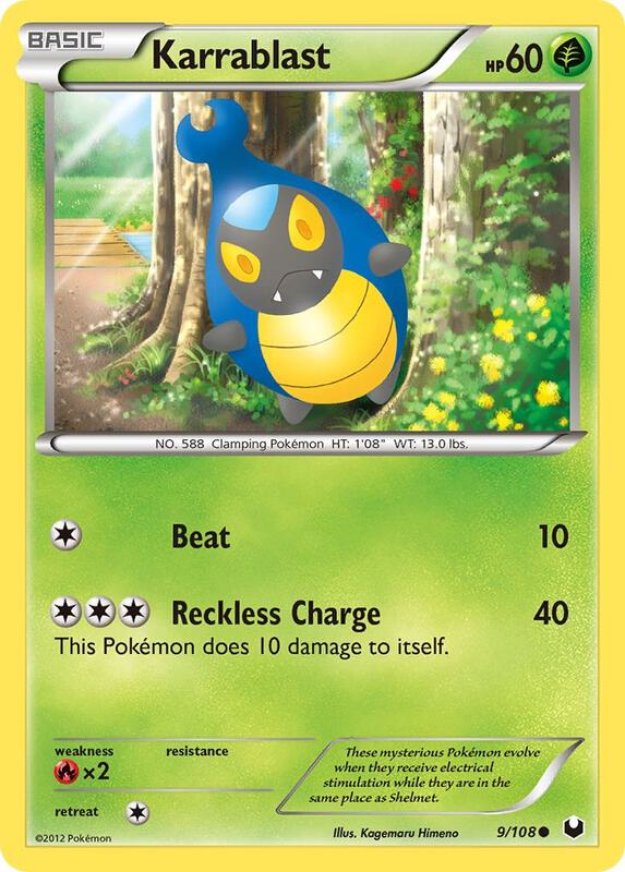 Karrablast Pokemon card from Dark Explorers