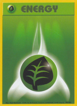 Grass Energy Pokemon card from Base Set
