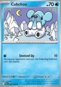 Cubchoo Pokemon card from Black Bolt