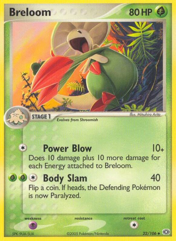 Breloom Pokemon card from Emerald