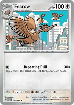 Fearow (Holo) Pokemon card from Mega Evolution