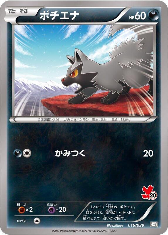 Poochyena (Japanese) Pokemon card from XY Beginning Set