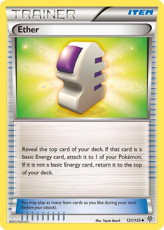 Ether Pokemon card from Plasma Storm