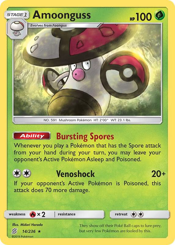 Amoonguss Pokemon card from SM - Unified Minds