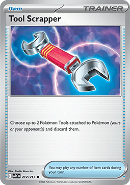 Tool Scrapper Pokemon card from Ascended Heroes