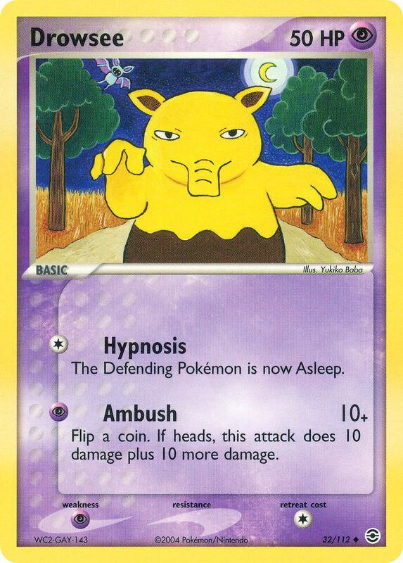 Drowsee Pokemon card from FireRed & LeafGreen