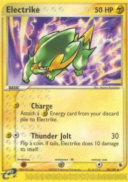 Electrike Pokemon card from EX Ruby Sapphire