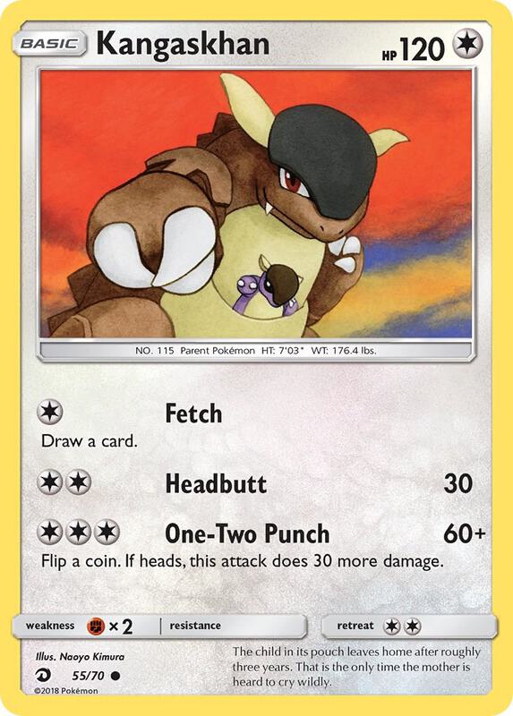 Kangaskhan Pokemon card from Dragon Majesty