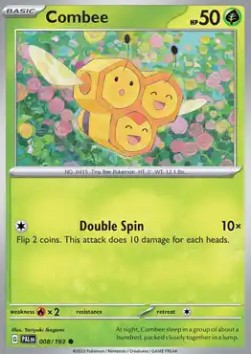 Combee Pokemon card from Paldea Evolved