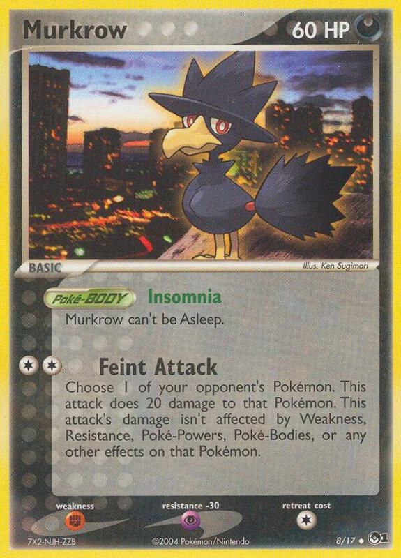Murkrow Pokemon card from POP Series 1