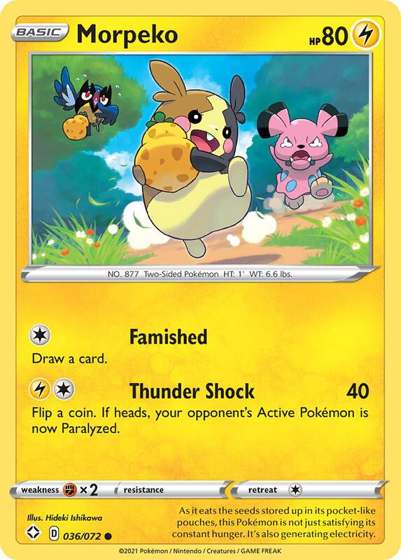 Morpeko (036) Pokemon card from Shining Fates