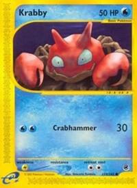 Krabby Pokemon card from Expedition