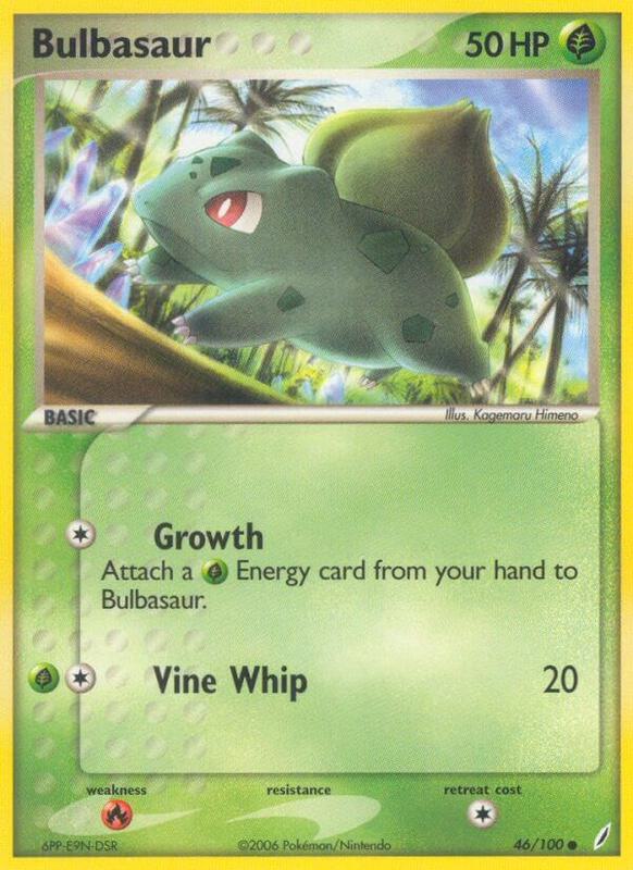 Bulbasaur Pokemon card from Crystal Guardians