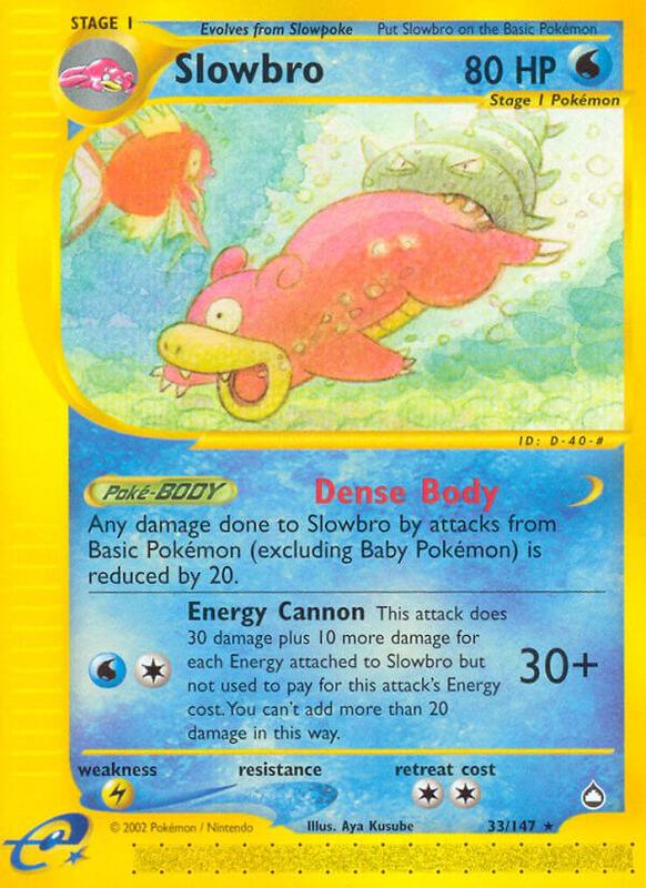 Slowbro Pokemon card from Aquapolis