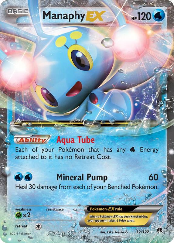 Manaphy EX Pokemon card from XY - BREAKpoint