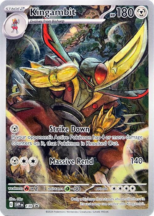 Kingambit - 130 Pokemon card from SV: Scarlet & Violet Promo Cards