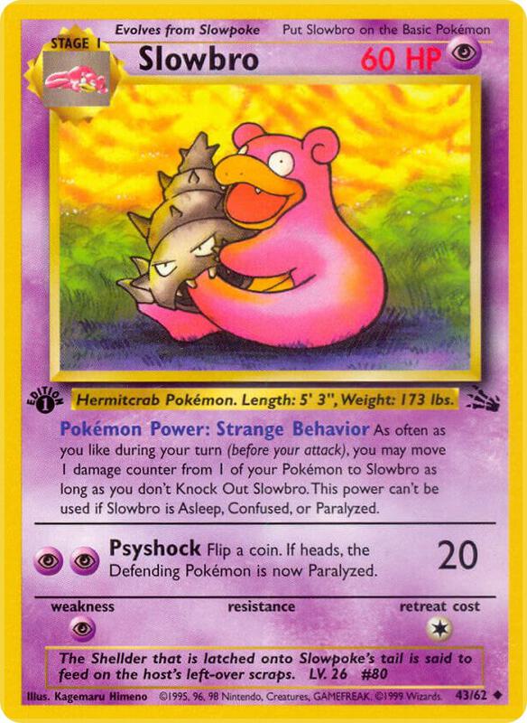 Slowbro Pokemon card from Fossil