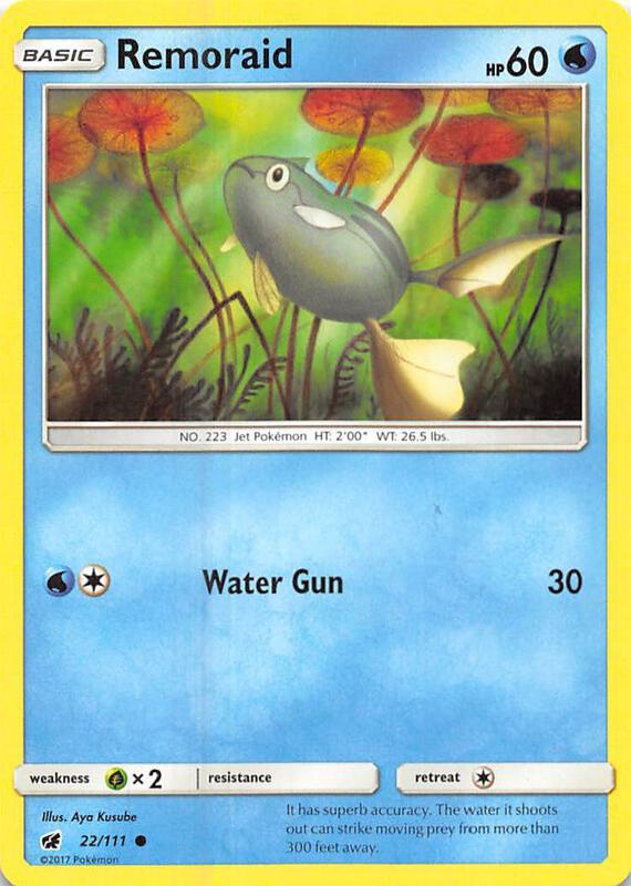 Remoraid Pokemon card from SM - Crimson Invasion