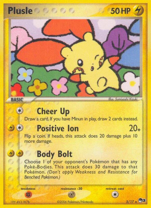 Plusle Pokemon card from POP Series 3