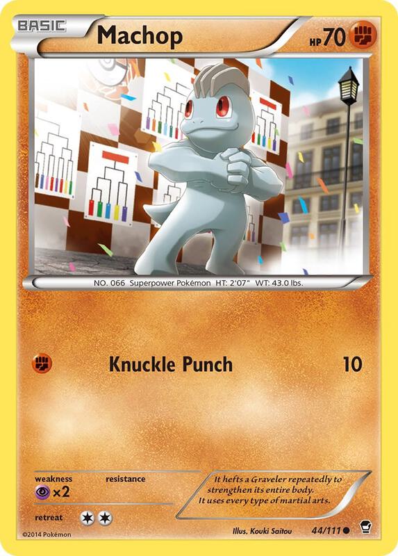 Machop Pokemon card from XY - Furious Fists