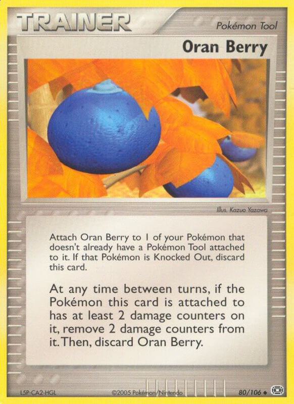 Oran Berry Pokemon card from Emerald