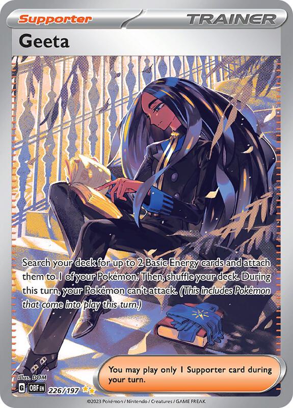 Geeta Pokemon card from SV03: Obsidian Flames